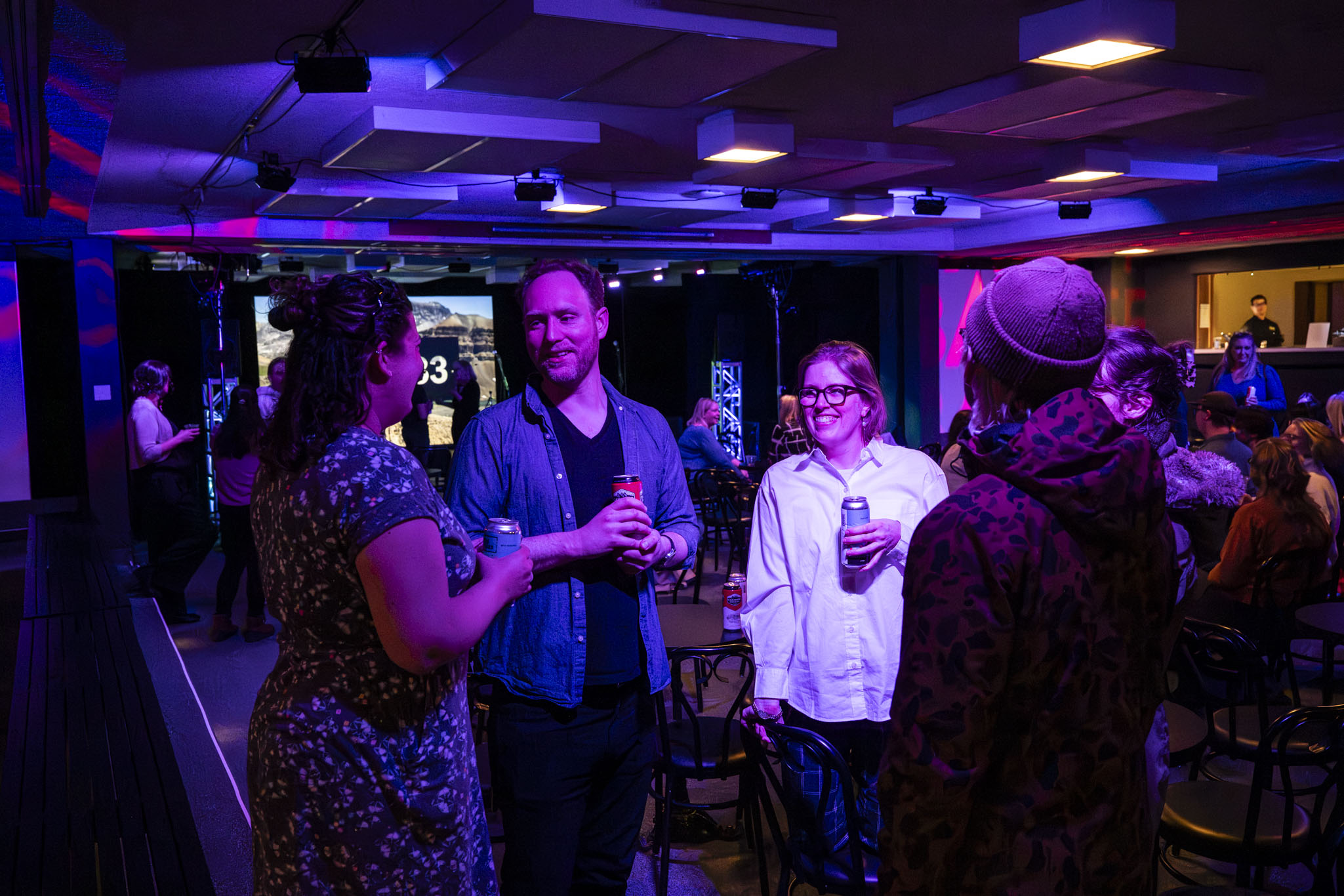 CLVB '33 audience members in conversation