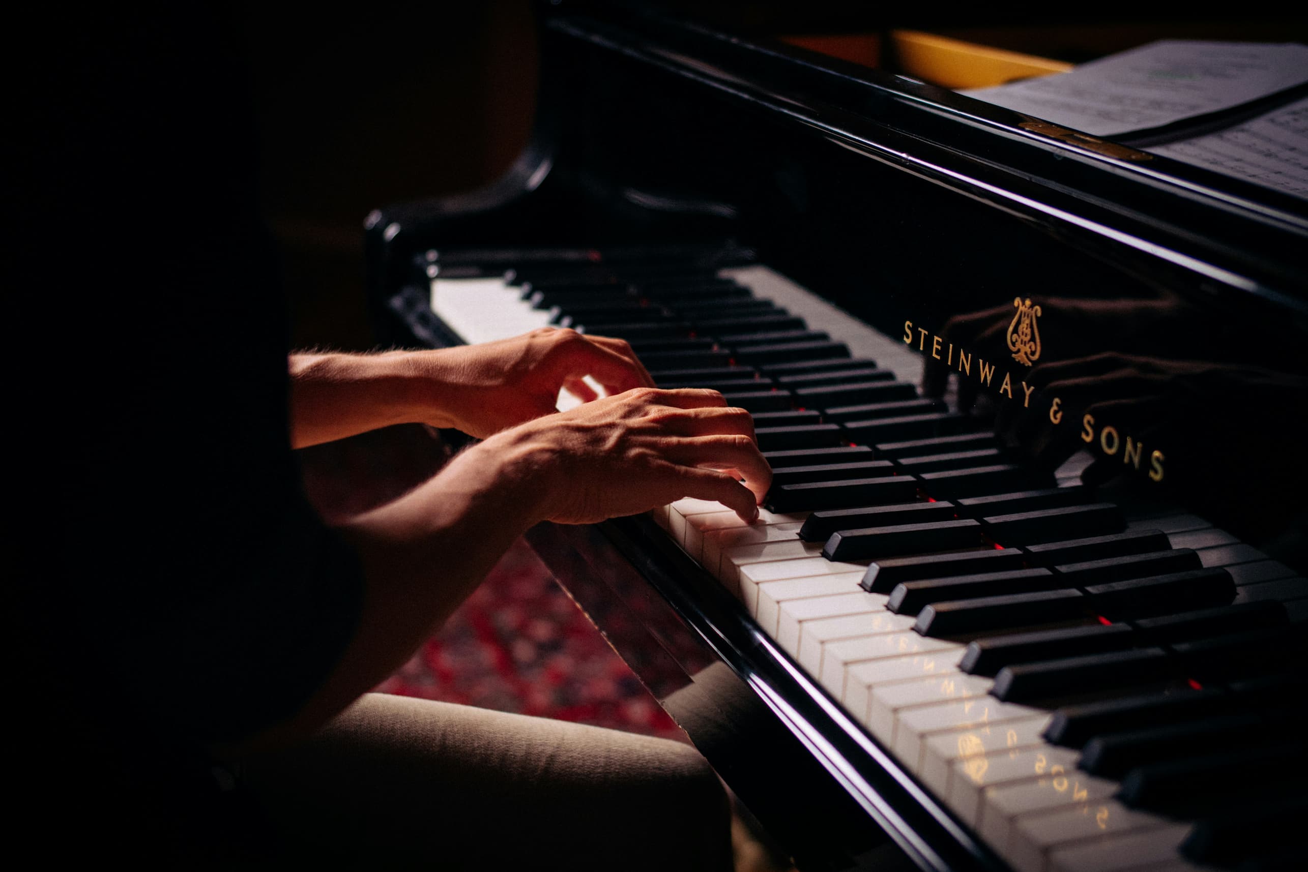 Person Playing Piano