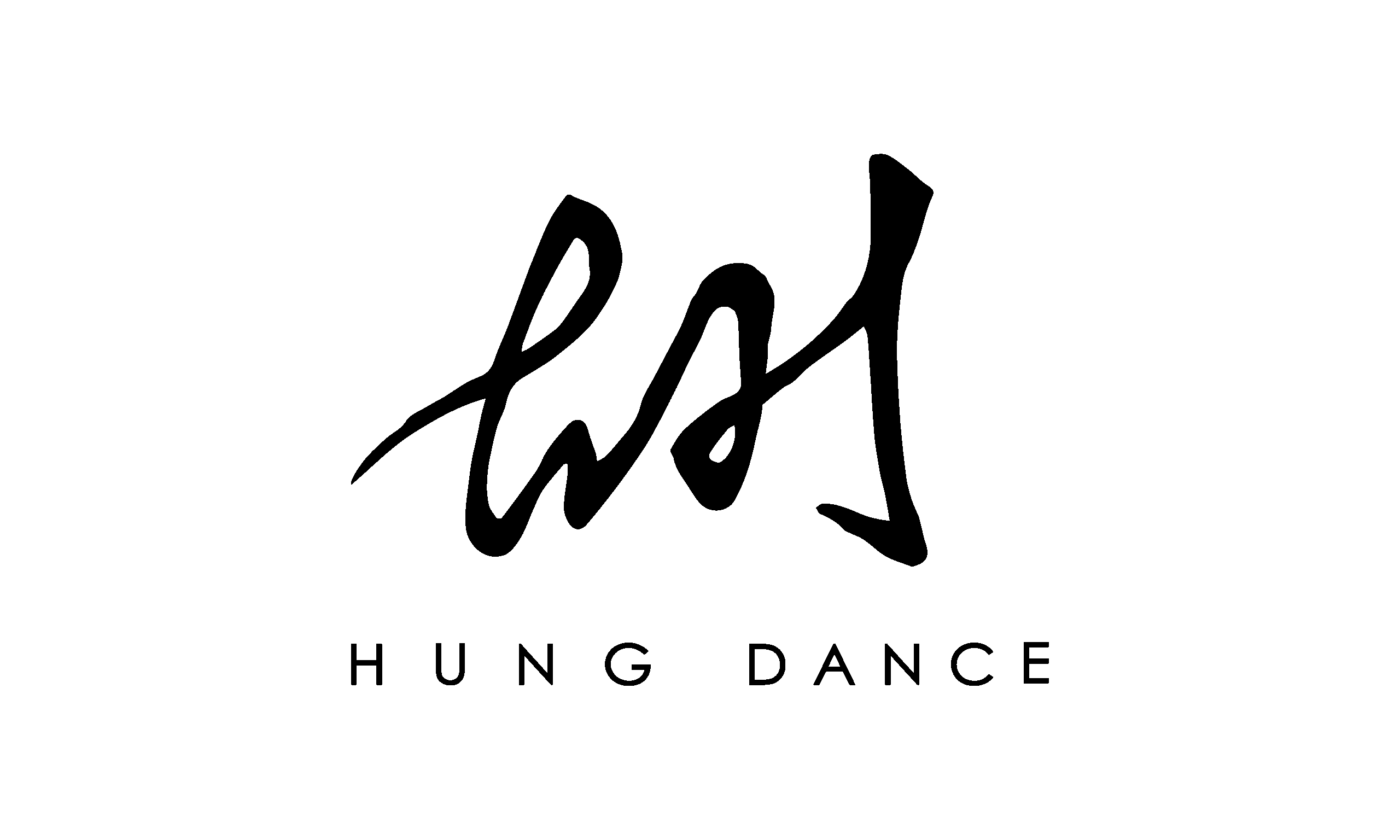 Black logo of Hung Dance company