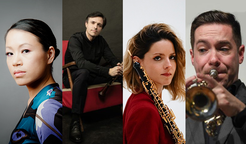 Left to right: Aiyun Huang, Jose Franch-Ballester, Cristina Gómez Godoy, Joel Brennan.  Photos courtesy of the artists. 