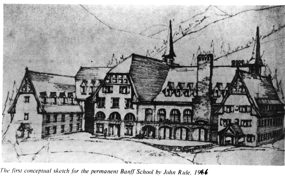 First Conceptual Sketch of Banff Centre by John Rule, 1946.