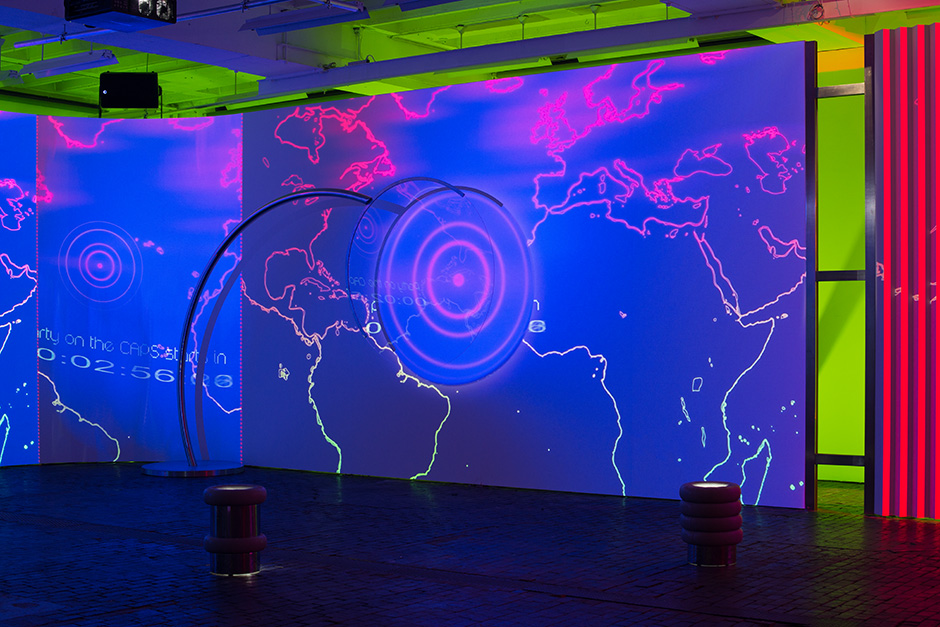 Meriem Bennani, Party on the CAPS (2018 video installation), photo by Mathilda Olmi