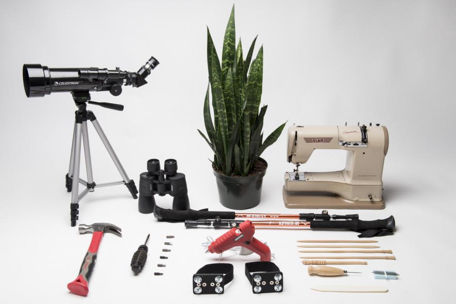 A group shot of the objects included in the Creative Tool and Object Library