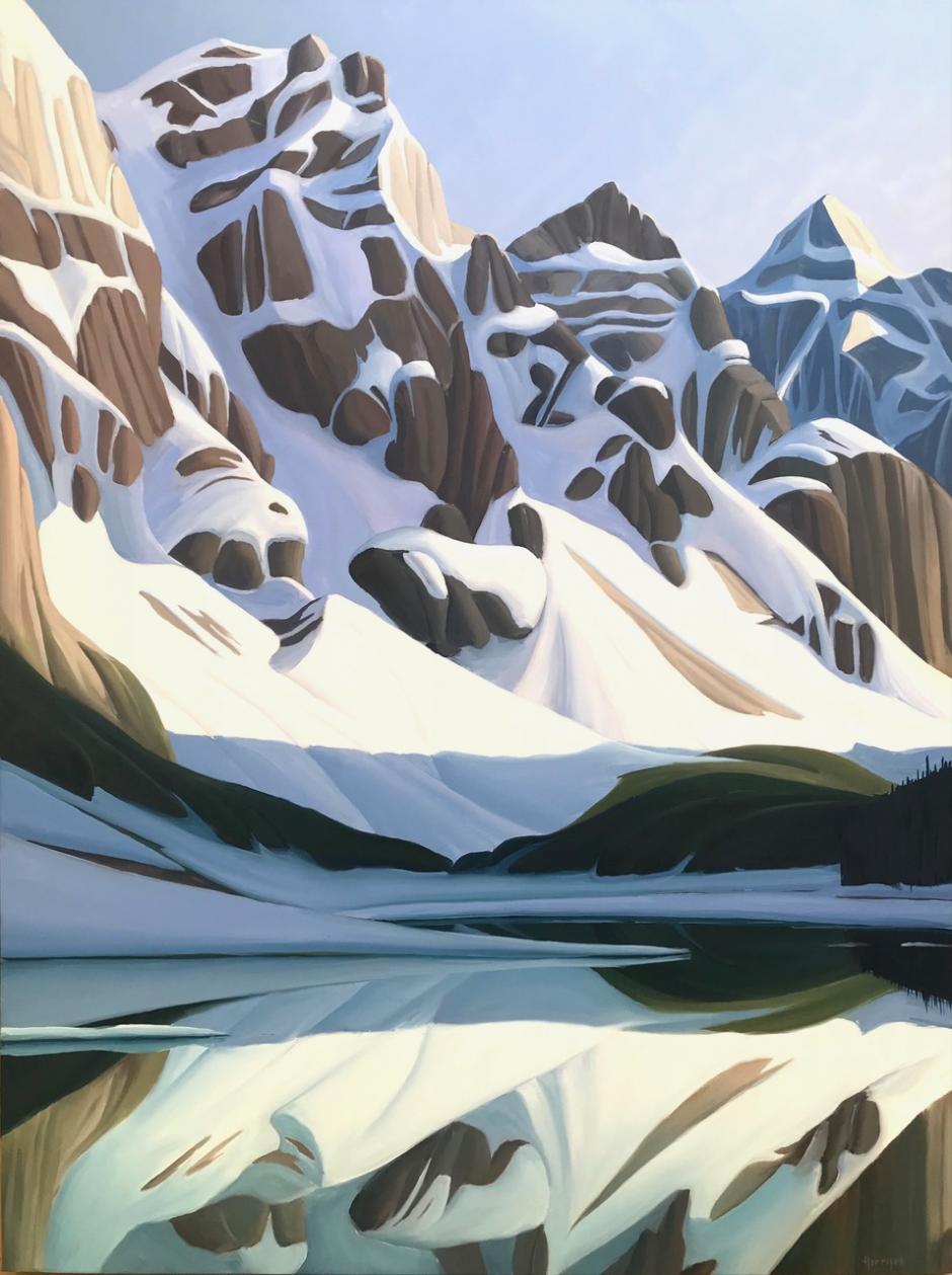 Moraine in May 48” x 36” oil on canvas by Kenneth Harrison