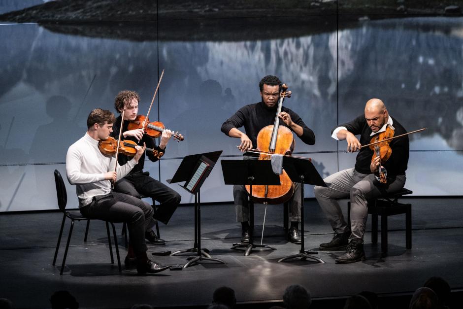 Isidore String Quartet performs in the Beethoven Finals at BISQC 2022 Isidore String Quartet performs in the Beethoven Finals at BISQC 2022