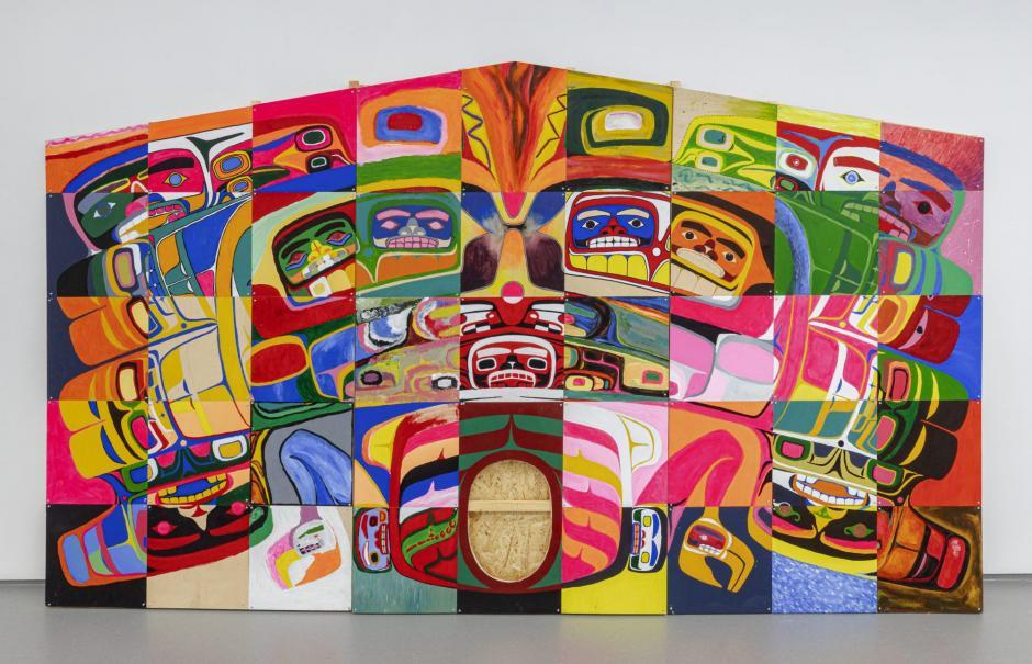 Luke Parnell, 'Neon Reconciliation Explosion', 2020, 7 x 12 feet, Acrylic on birch plywood, presswood. Courtesy of MKG127, photographer Toni Hafkenscheid. Luke Parnell, 'Neon Reconciliation Explosion', 2020, 7 x 12 feet, Acrylic on birch plywood, presswood. Courtesy of MKG127, photographer Toni Hafkenscheid.
