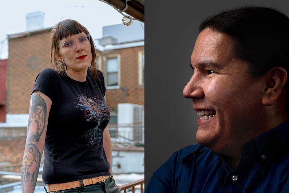 Photo of program faculty Casey Plett and Waubgeshig Rice