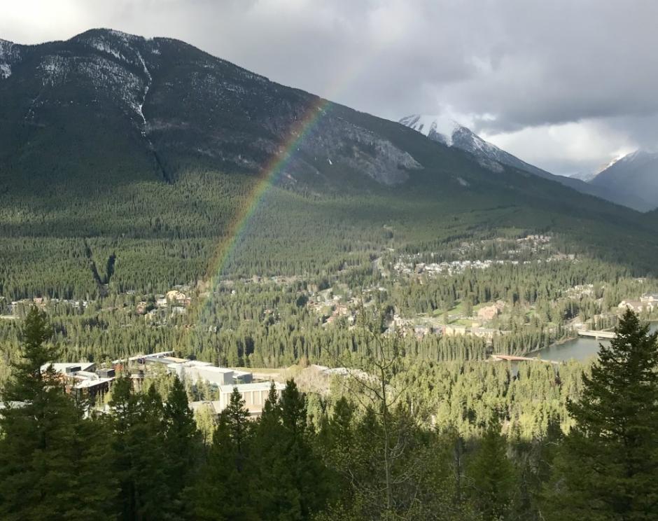Rainbow over Banff Centre Rainbow over Banff Centre
