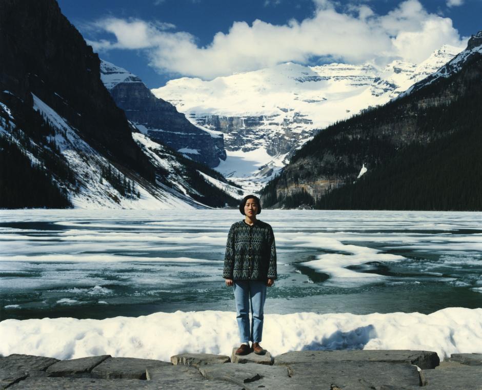 Jin Me Yoon, "Souvenirs of the Self (Lake Louise 91/96)" (1996). 72 x 92.5 cm, transmounted C-Print. Collection of Walter Phillips Gallery, The Banff Centre Jin Me Yoon, "Souvenirs of the Self (Lake Louise 91/96)" (1996). 72 x 92.5 cm, transmounted C-Print. Collection of Walter Phillips Gallery, The Banff Centre