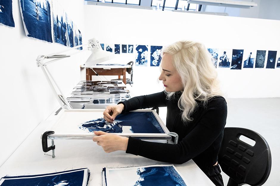 Amber Muller St. Thomas Spring BAiR 2023 works in their studio Amber Muller St. Thomas Spring BAiR 2023 works in their studio