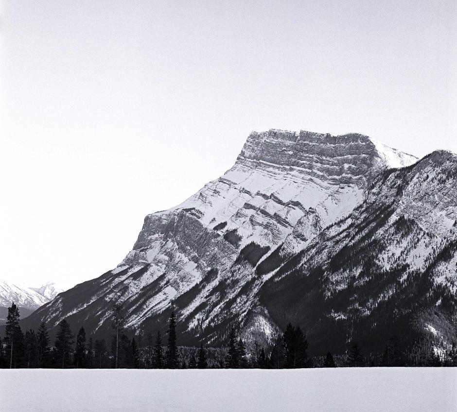 Picture of Mount Rundle in Banff by Roseanne Lynch. 2020. Silver gelatin print.