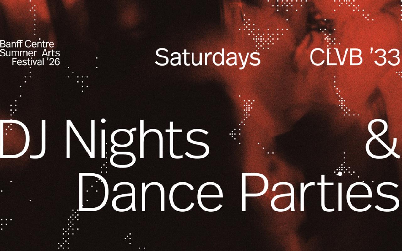 Poster style Red backgorund with text DJ Nights