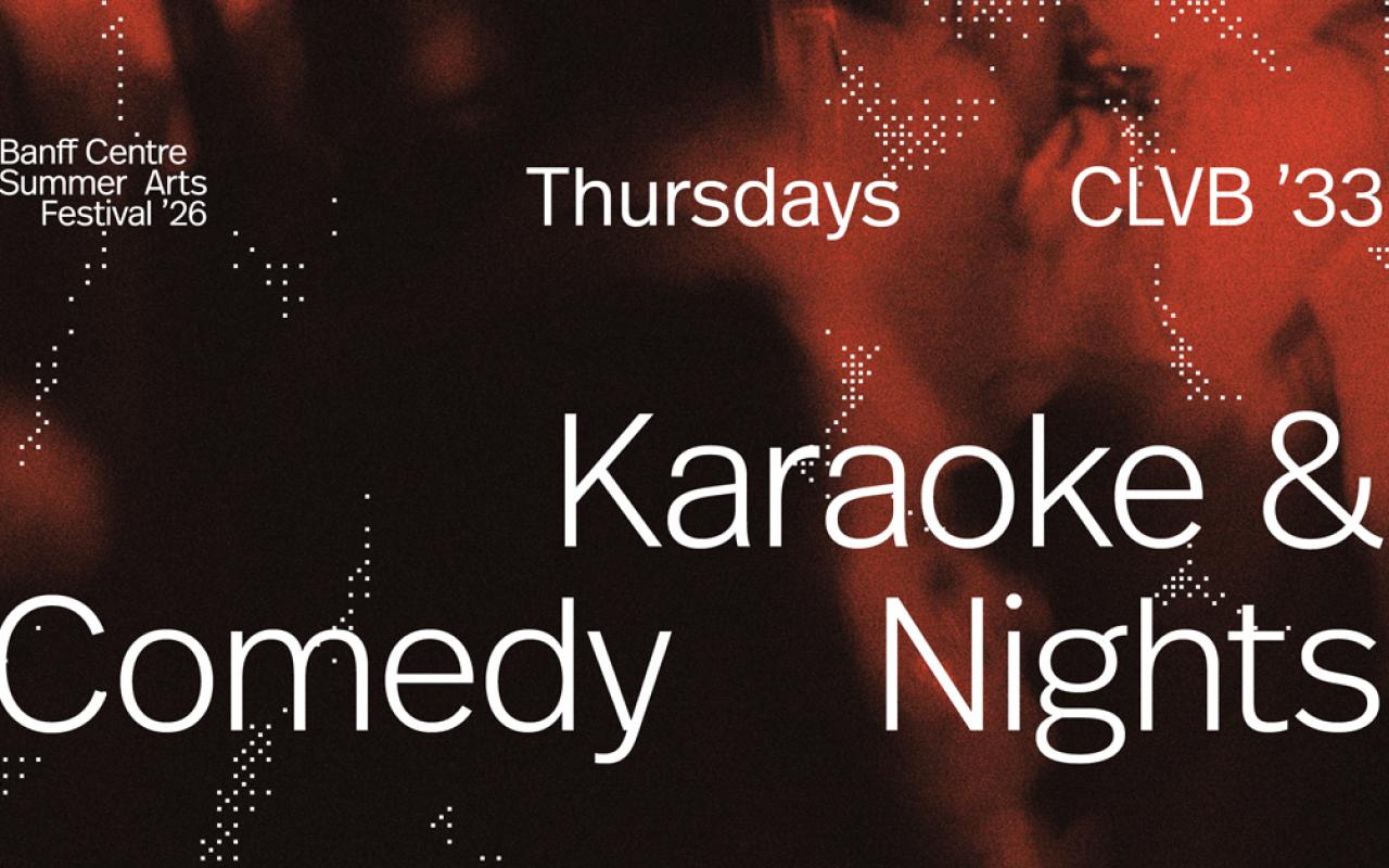 Poster style Red backgorund with text Karaoke & Comedy Nights