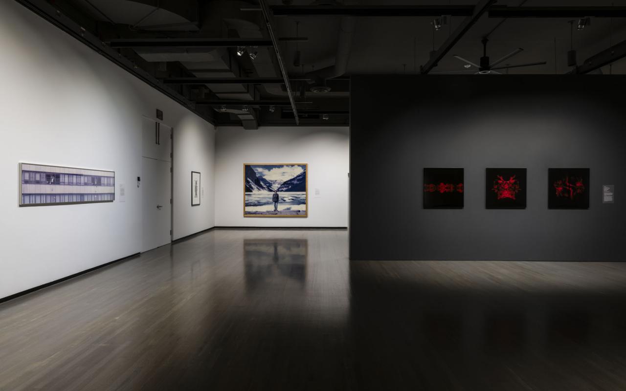 Installation view of Facing Photographs, Walter Phillips Gallery