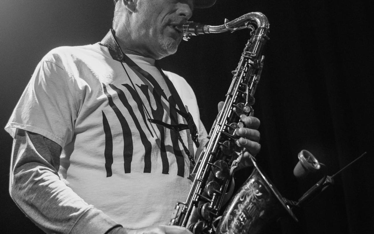 Zebra saxophonist Joe Ernewein