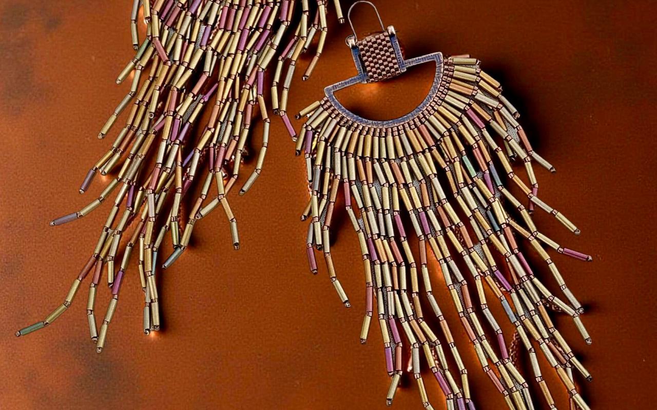 Beaded earrings by Sweetgrass Crafts
