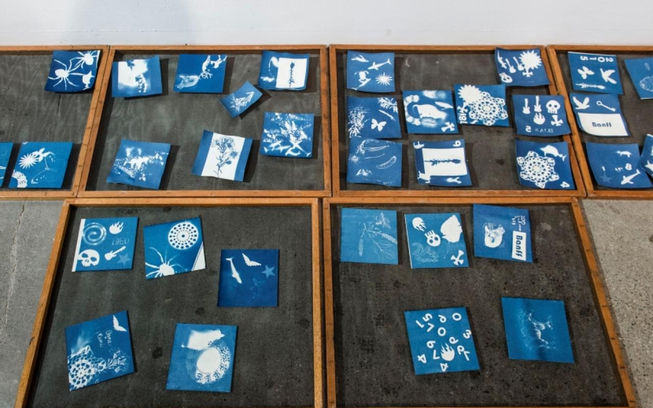 Blue artworks 