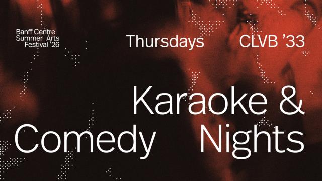 Poster style Red backgorund with text Karaoke & Comedy Nights