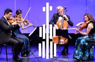 Viano String Quartet performs on stage at BISQC 2019