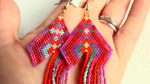 Beaded earrings by La Gordita Designs
