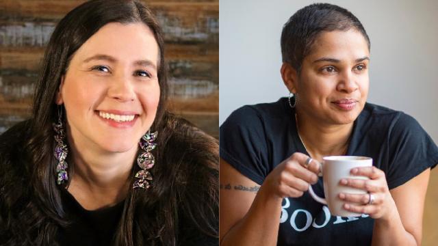 Collage of program faculty, Katherena Vermette and Tanya Boteju