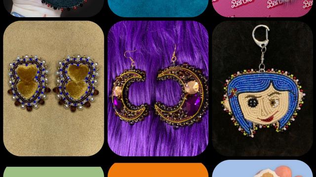 Collage of Beadworks by Modern Métis Designs