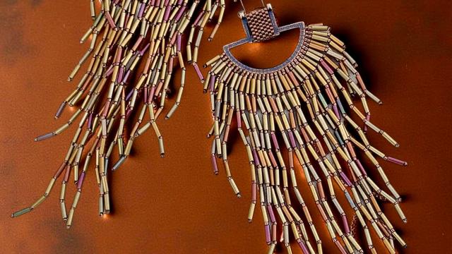 Beaded earrings by Sweetgrass Crafts