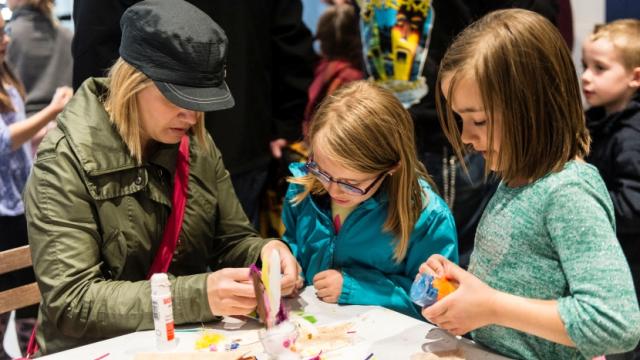 Children doing crafts