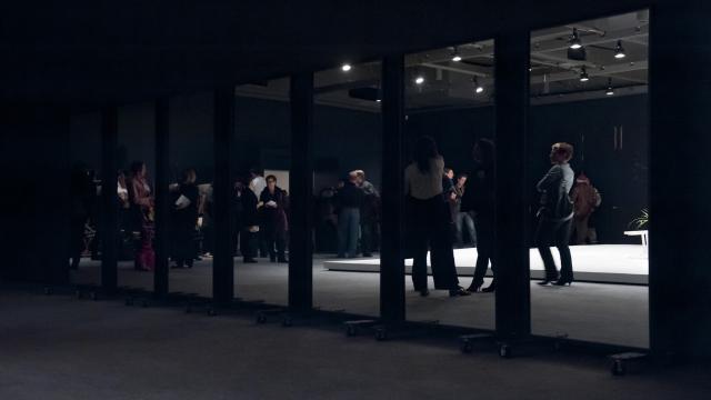 Installation of exhibition "God's Dice" by Geoffrey Farmer