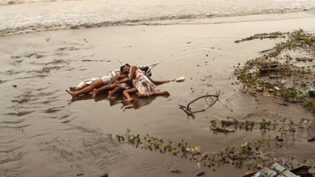 “Tejal Shah, detail of film still from Between the Waves, 5-channel video installation, 2012. Courtesy of the artist, Barbara Gross Galerie, Munich and Project 88, India”