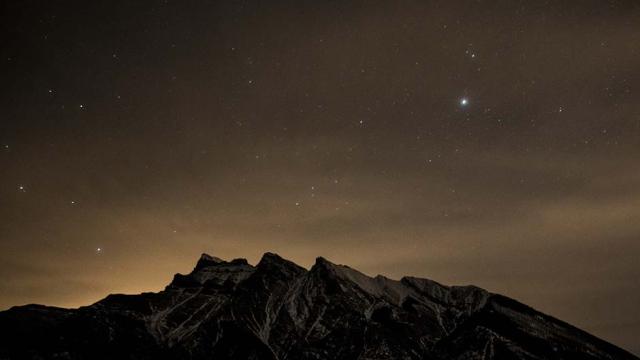 Night Sky over mountain range