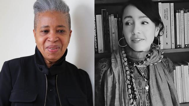 Headshots of Dionne Brand and Kyo Maclear
