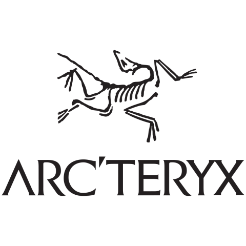 Skeletal bird logo with the name Arc'teryx below