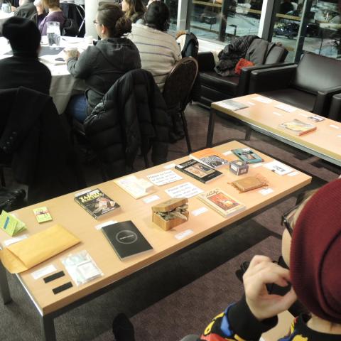 Materials about Tarot from the Library’s Artist Book Collection were on display for handling