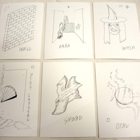 A tarot deck made by a workshop participant