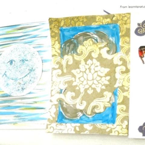 A tarot deck made by a workshop participant