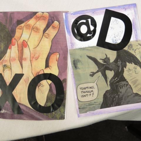 A tarot deck made by a workshop participant