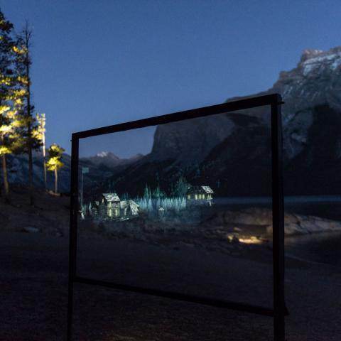 Illuminations display at Banff National Park