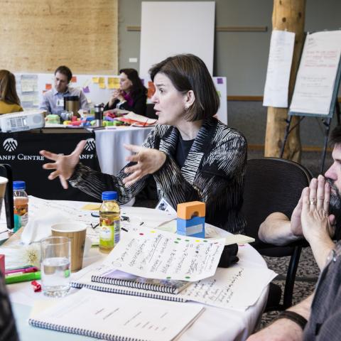 Participants generate ideas to inform a customized community-focused leadership program. 