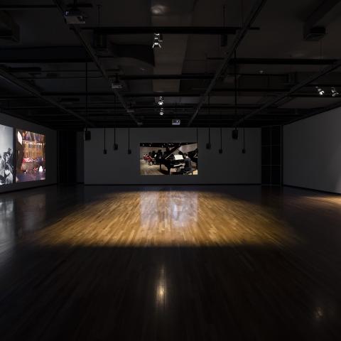 Andrea Büttner, installation view of "Piano Destructions", 2014. Courtesy the artist and Walter Phillips Gallery, Banff Centre for Arts and Creativity. Photo Rita Taylor