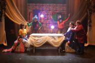 A theatrical dinner scene 