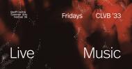 Poster style Red backgorund with text Live Music