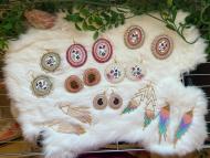 Beaded earrings by Midnight Sun Elegance.