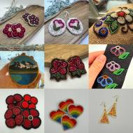 Collage of Beadworks by Proud Wednesday Beading Co