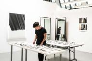 Lucie Rocher Summer BAiR 2023 works in her studio.