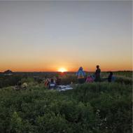 T’uy’t’tanat-Cease Wyss and Anne Riley, Sunset at Mount Trashmore Park, 2022