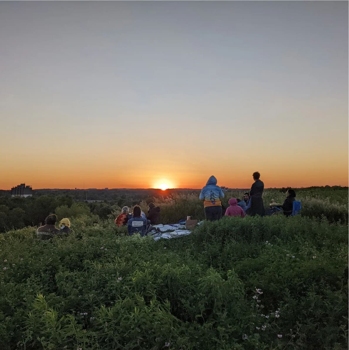 T’uy’t’tanat-Cease Wyss and Anne Riley, Sunset at Mount Trashmore Park, 2022